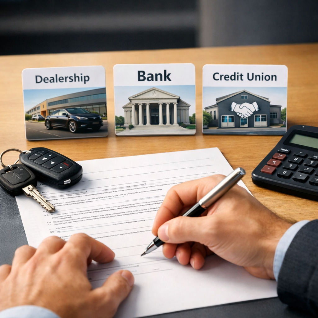 Dealership vs Bank vs Credit Union: Used Car Financing Explained