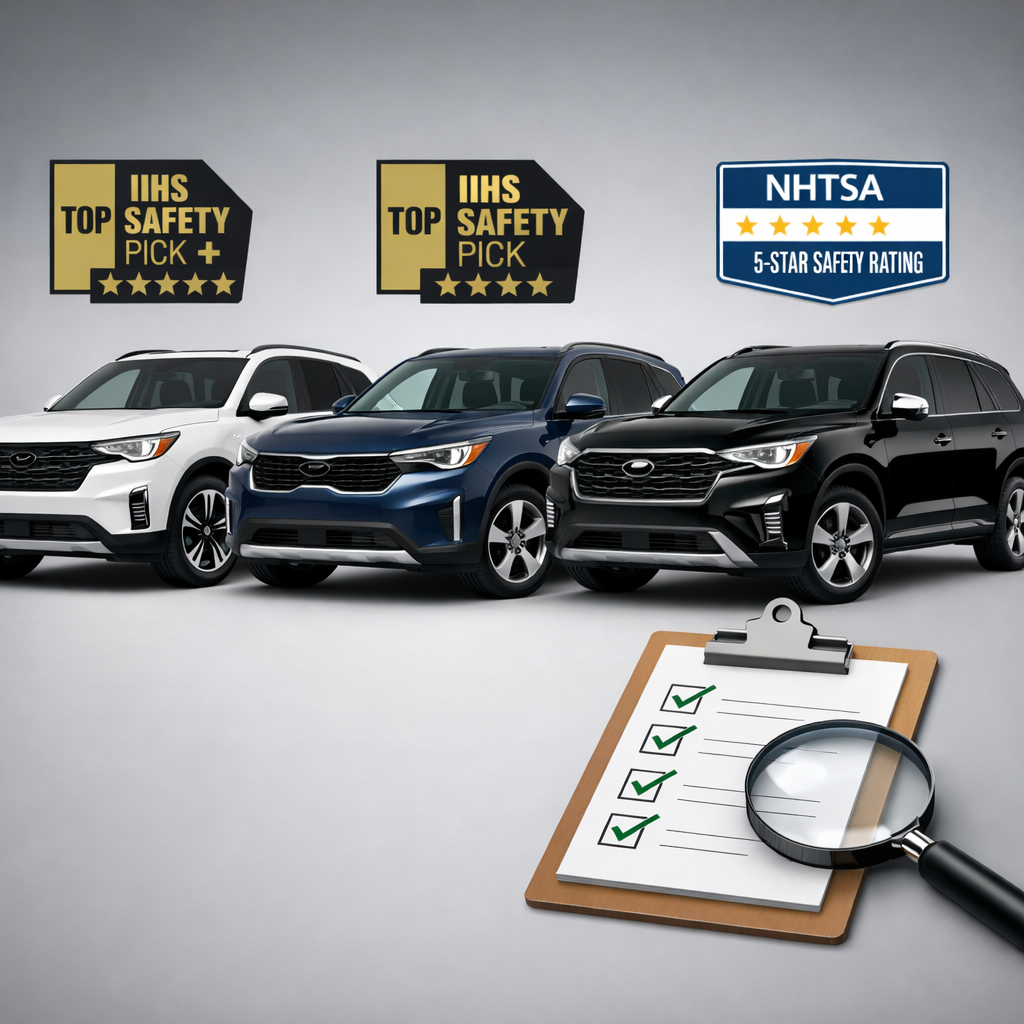 IIHS vs NHTSA: Comparing Ratings for Safest 3-Row SUVs